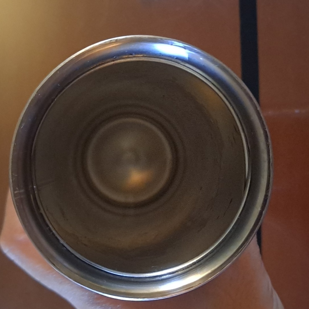 Starbucks Silver Troy Hammered Skinny Stainless Steel Coffee Tumbler 16oz - Picture 3 of 4